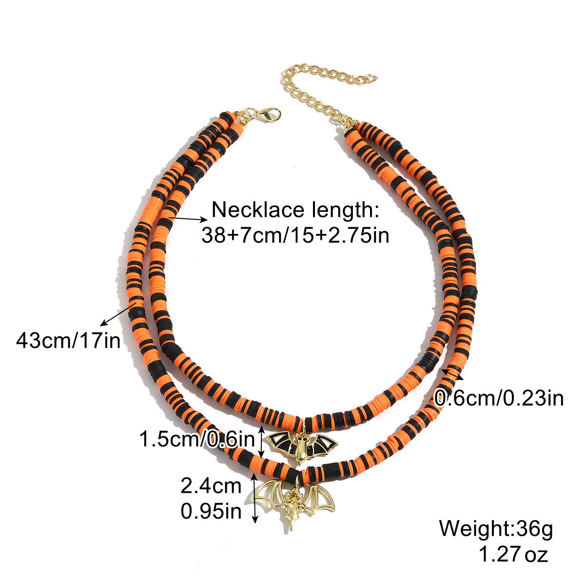 Halloween Necklace  - Bat /Ghost /Skull /Pendant Pumpkin /Spider