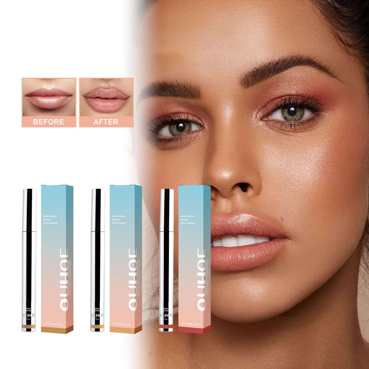 Mineral Oil OUHOE Show Lip Color Without Taking Off Makeup Peel Off Lipliner