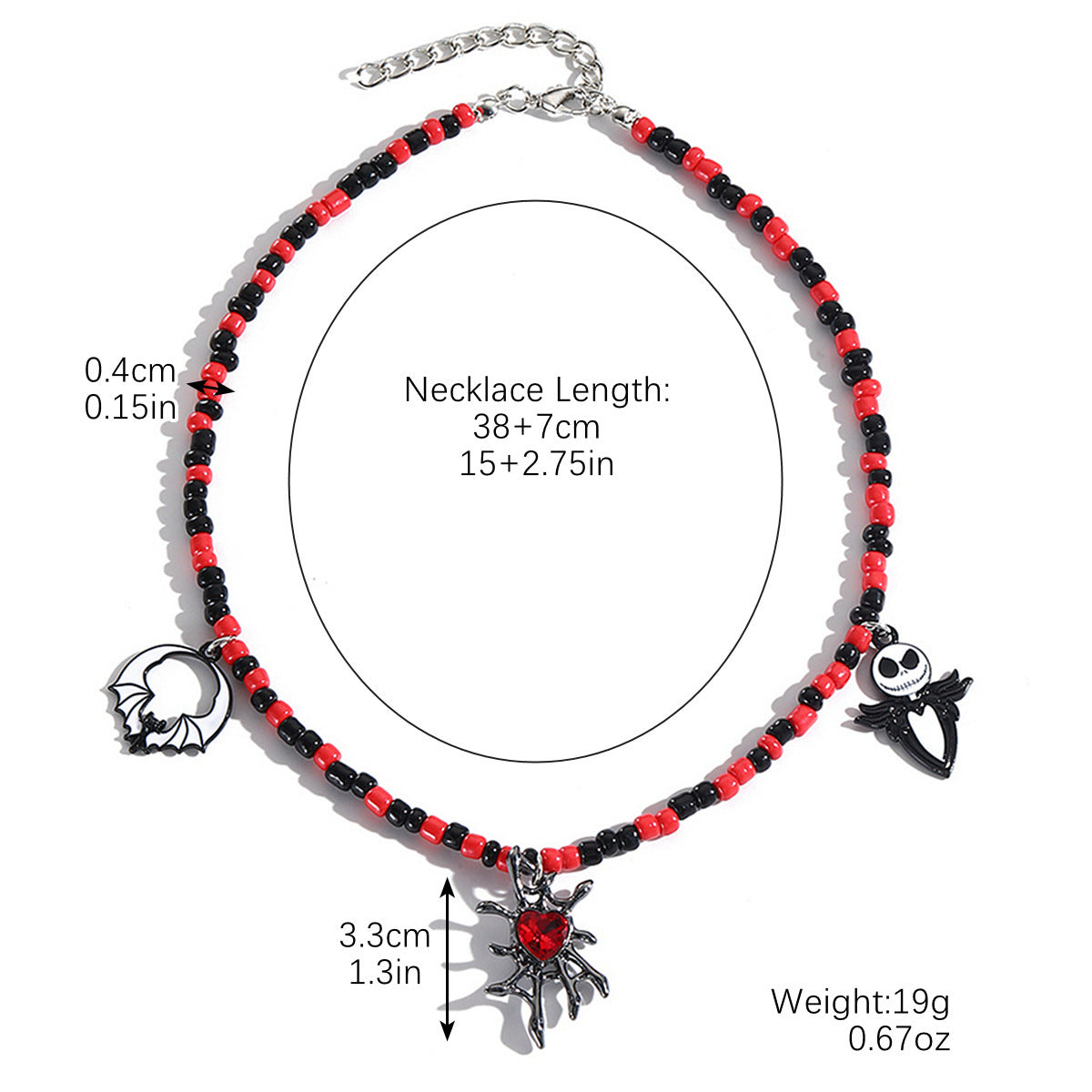 Halloween Necklace  - Bat /Ghost /Skull /Pendant Pumpkin /Spider