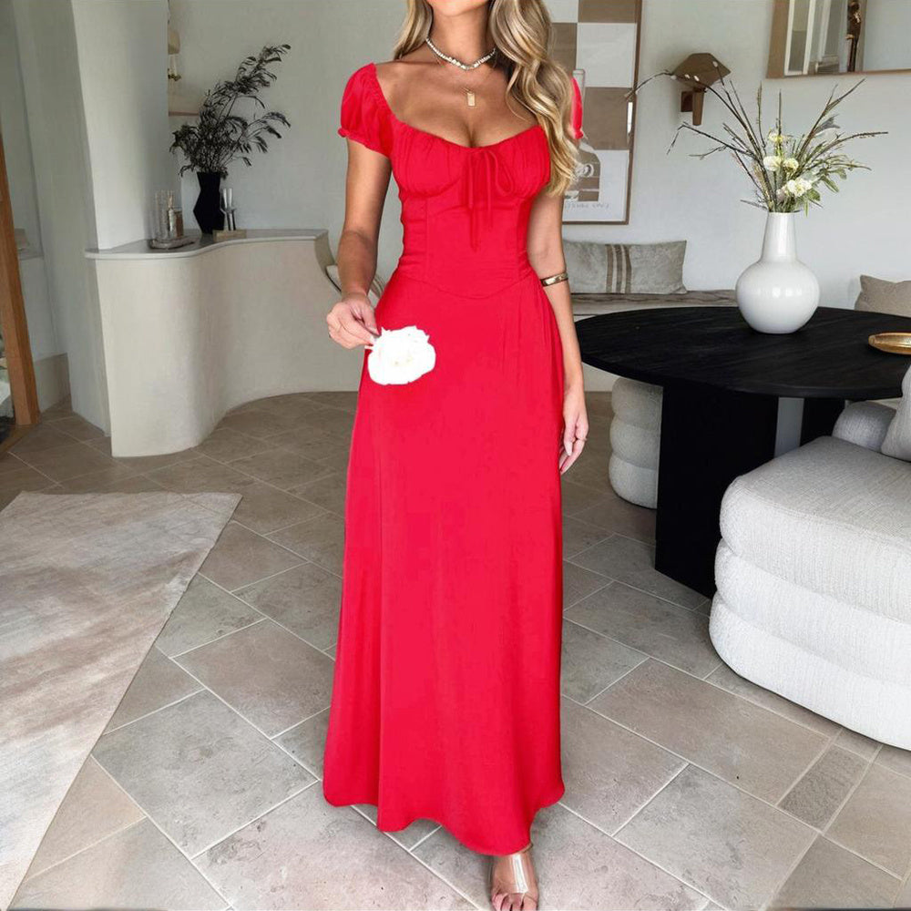 Women's Bohemian Backless Maxi Dress