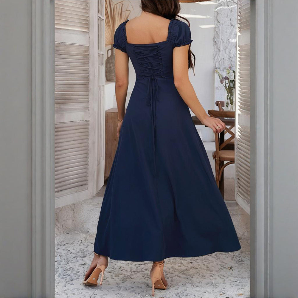 Women's Bohemian Backless Maxi Dress