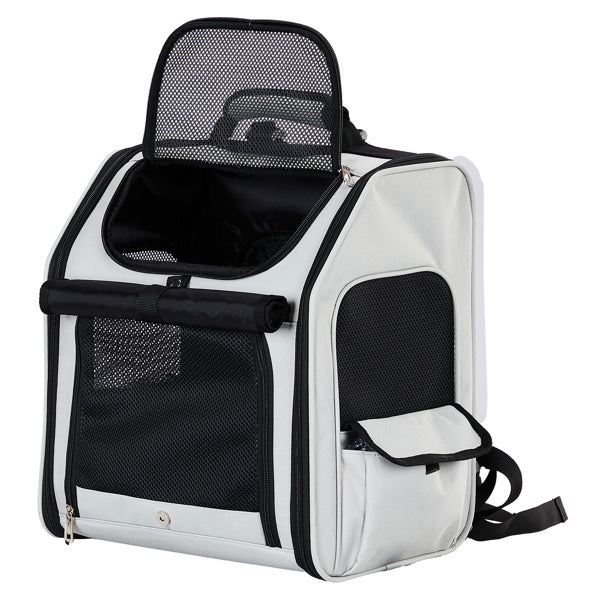 Pet Carrier Backpack,  With Back Extension, Breathable Mesh For Small Dogs Cats, Up To 26 Lbs.