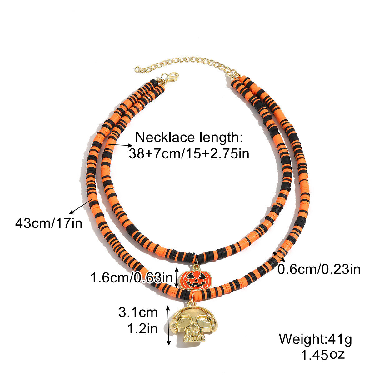 Halloween Necklace  - Bat /Ghost /Skull /Pendant Pumpkin /Spider