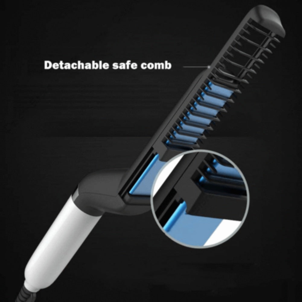 Electric Hair Straightener Brush, Men Quick Beard Straightener