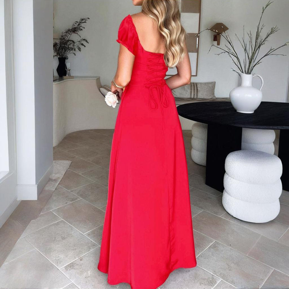 Women's Bohemian Backless Maxi Dress