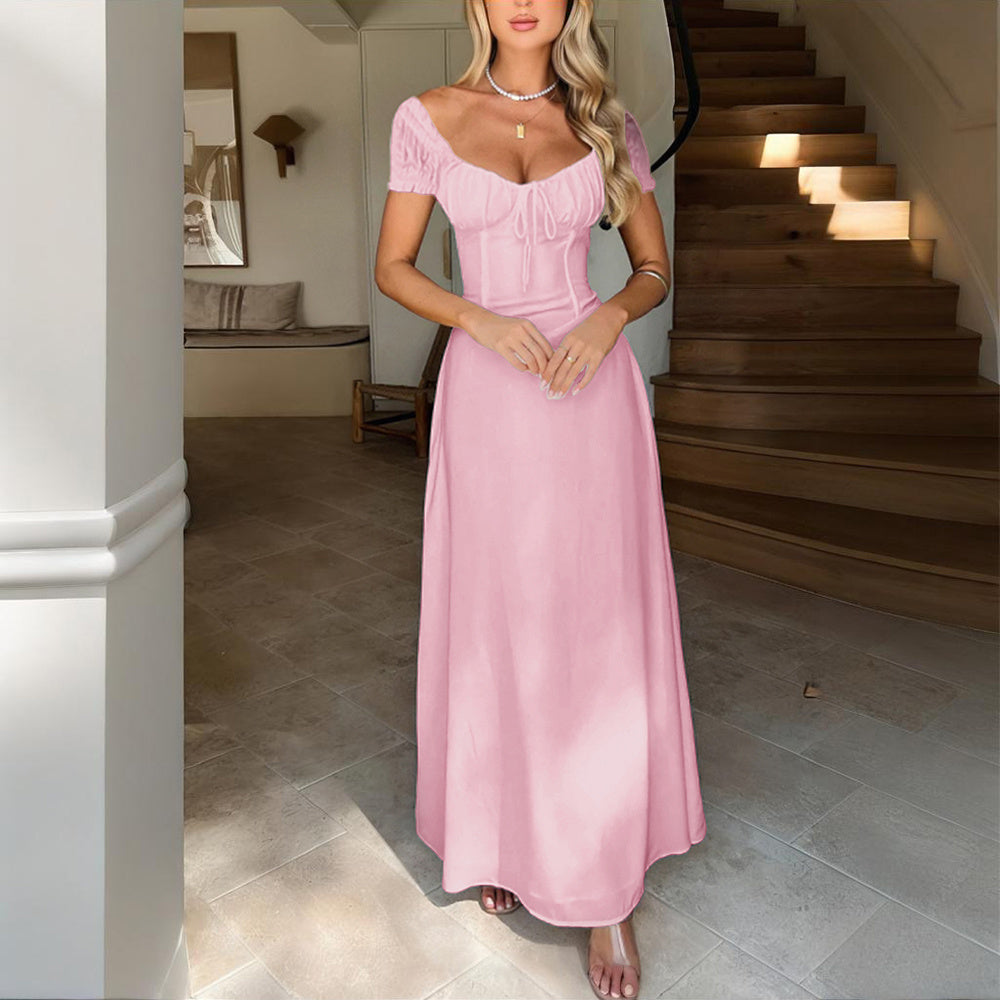 Women's Bohemian Backless Maxi Dress