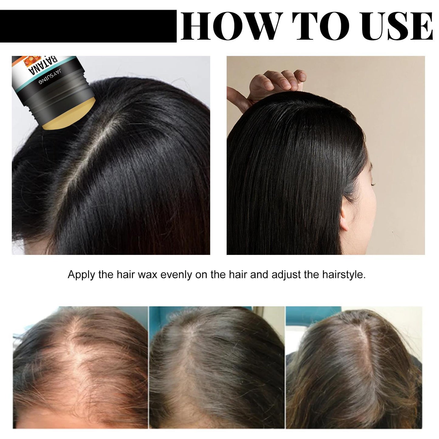Batania Hair Wax Stick With Batana Oil - Nourishing & Long-Lasting Hold, 75g Gel Haircare