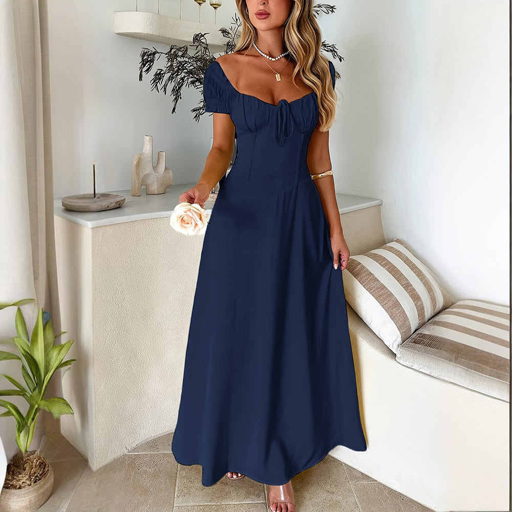 Women's Bohemian Backless Maxi Dress