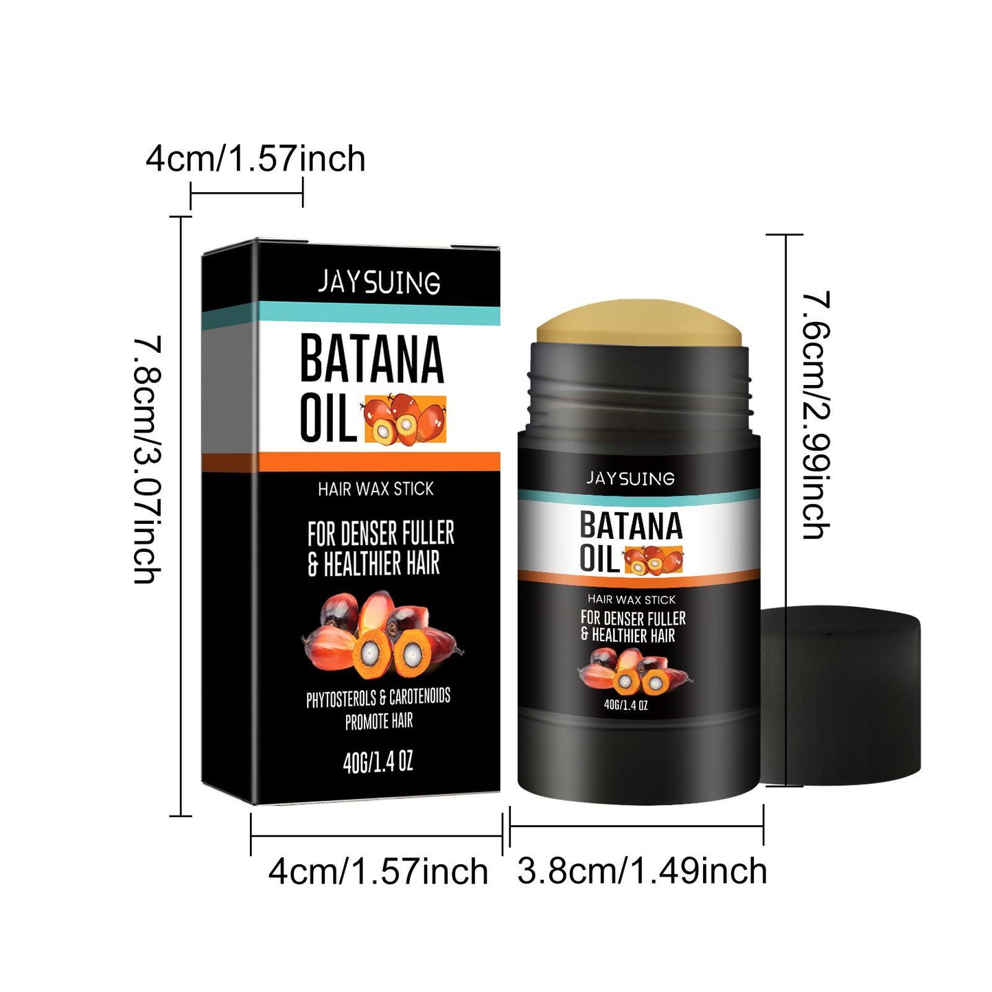 Batania Hair Wax Stick With Batana Oil - Nourishing & Long-Lasting Hold, 75g Gel Haircare