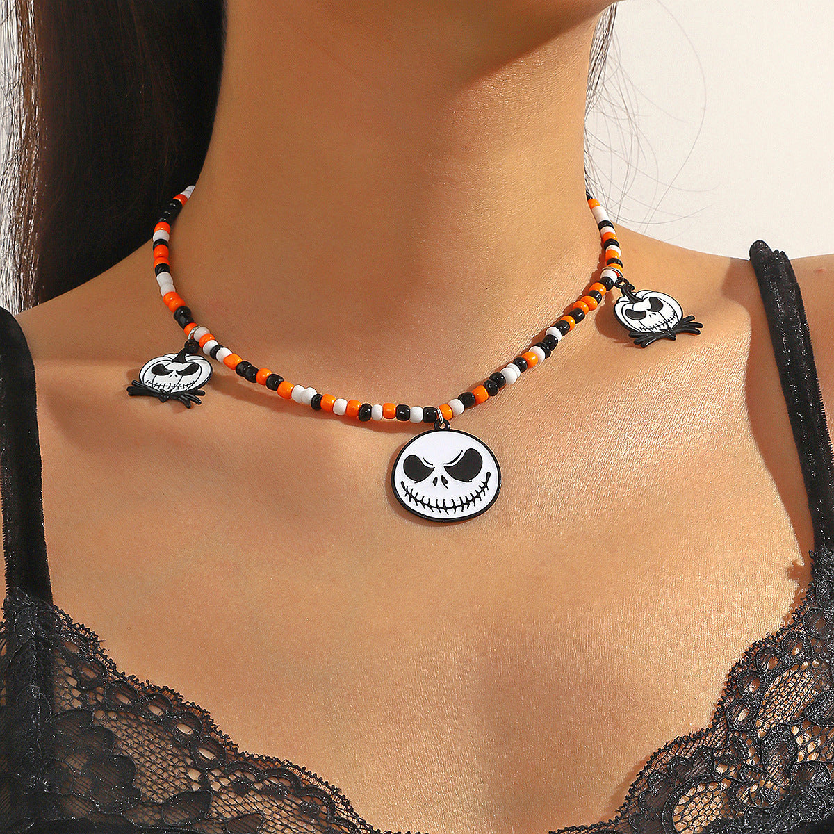Halloween Necklace  - Bat /Ghost /Skull /Pendant Pumpkin /Spider