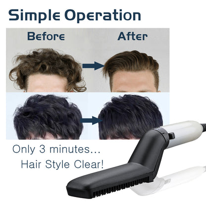 Electric Hair Straightener Brush, Men Quick Beard Straightener