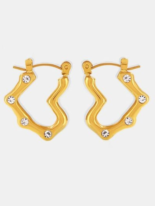 Out of State - Stainless Steel Heart Earrings