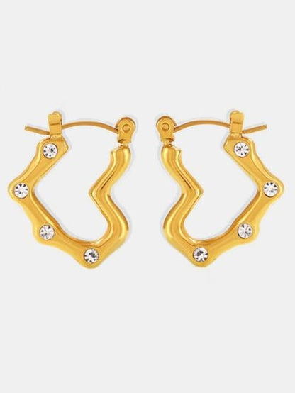 Out of State - Stainless Steel Heart Earrings