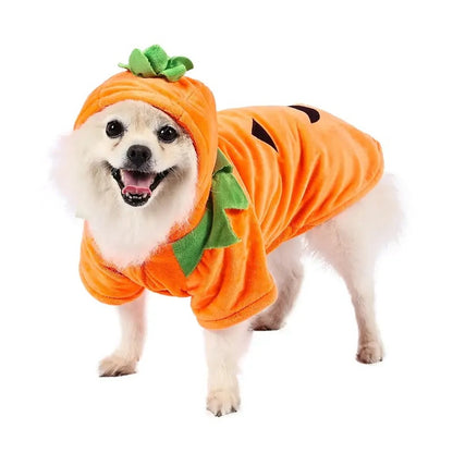 Dog Hoodie Cute Funny Halloween Style Pumpkin Cosplay