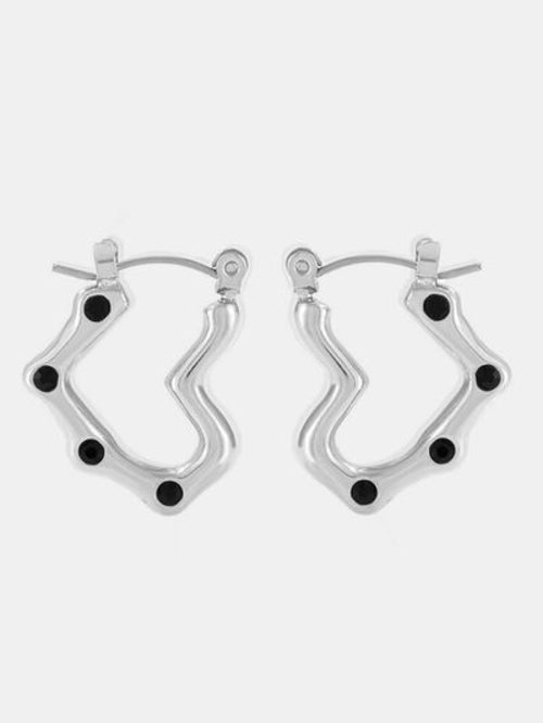 Out of State - Stainless Steel Heart Earrings