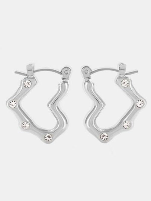 Out of State - Stainless Steel Heart Earrings