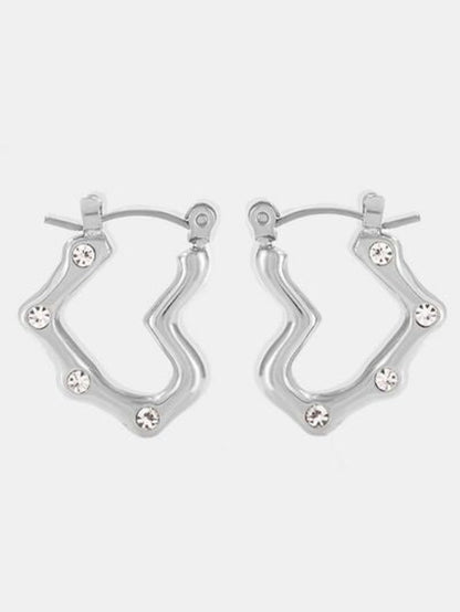 Out of State - Stainless Steel Heart Earrings