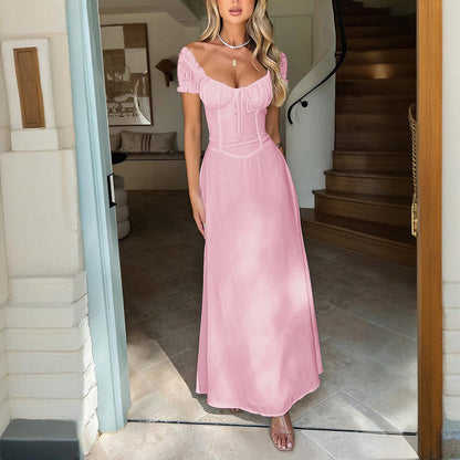 Women's Bohemian Backless Maxi Dress