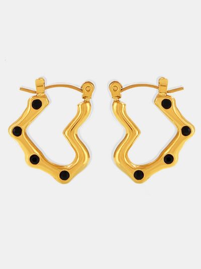 Out of State - Stainless Steel Heart Earrings