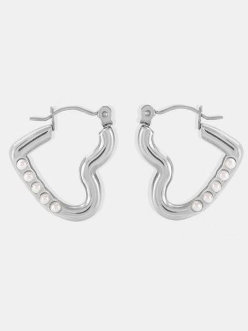 Out of State - Stainless Steel Heart Earrings