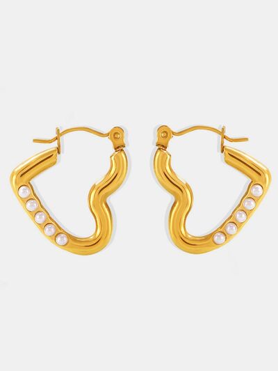 Out of State - Stainless Steel Heart Earrings